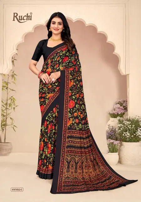 Star Chiffon Vol 205 By Ruchi Daily Wear Chiffon Bulk Saree Orders In India
